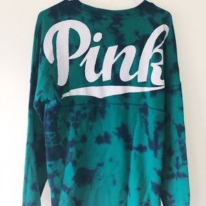 PINK Tie dye crewneck